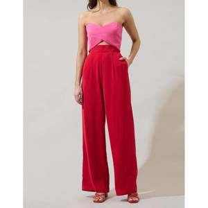 Sugarlips Pink and Red Wide Leg Jumpsuit